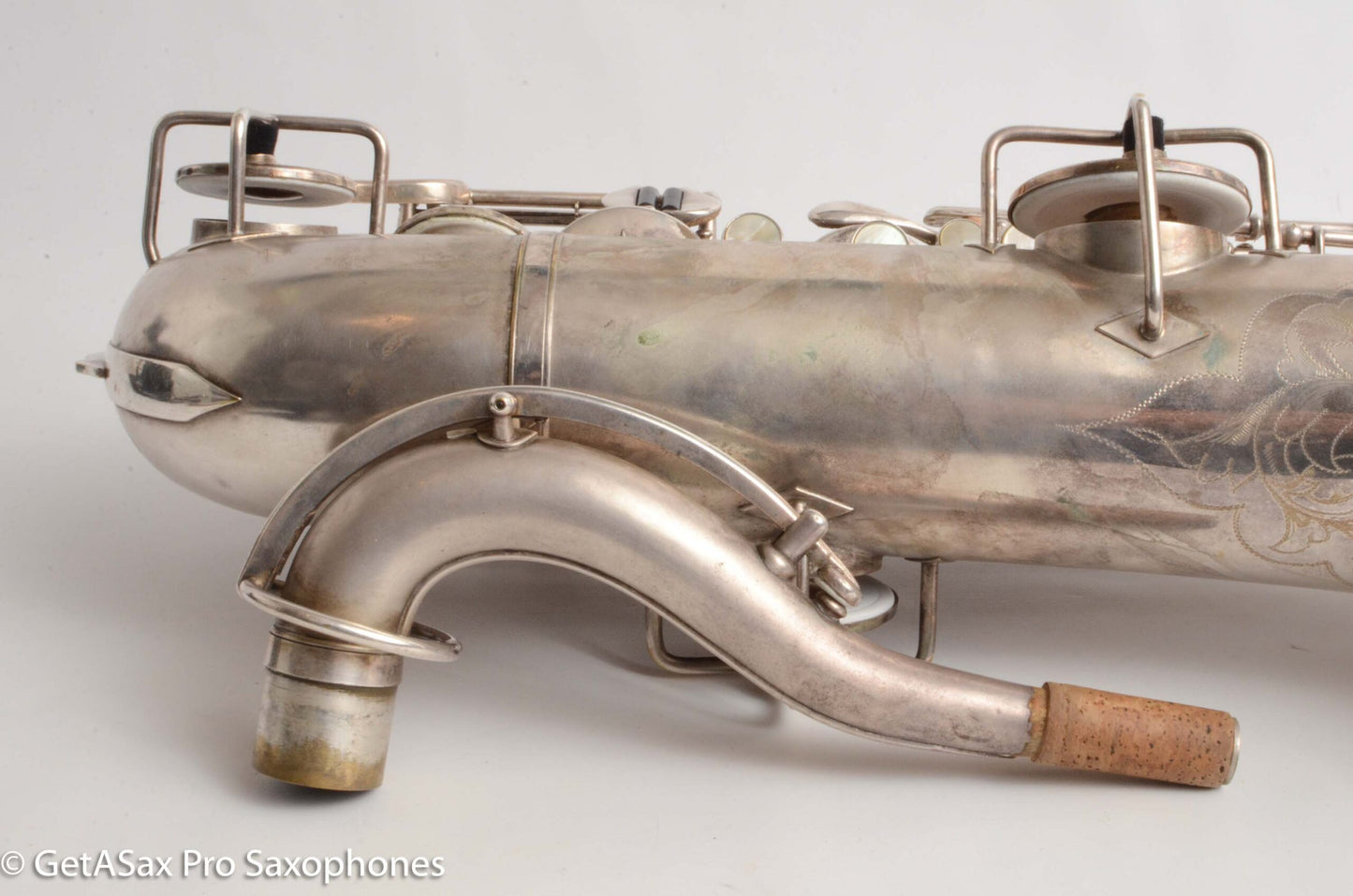 Buescher True Tone Tenor Saxophone Original Silver Old Pads Great Deal! 126098
