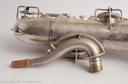 Buescher True Tone Tenor Saxophone Original Silver Old Pads Great Deal! 126098