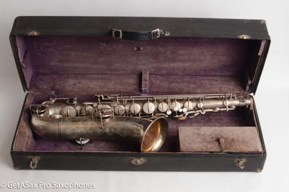 Buescher True Tone Tenor Saxophone Original Silver Old Pads Great Deal! 126098