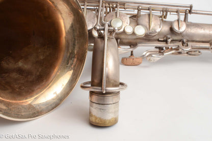 Buescher True Tone Tenor Saxophone Original Silver Old Pads Great Deal! 126098