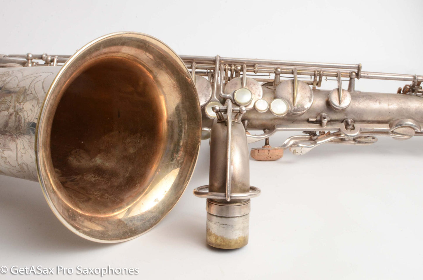 Buescher True Tone Tenor Saxophone Original Silver Old Pads Great Deal! 126098