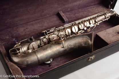 Buescher True Tone Tenor Saxophone Original Silver Old Pads Great Deal! 126098