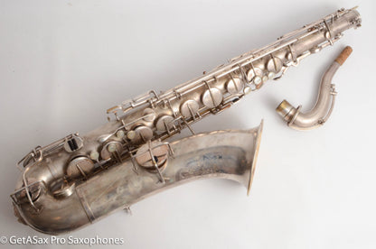 Buescher True Tone Tenor Saxophone Original Silver Old Pads Great Deal! 126098