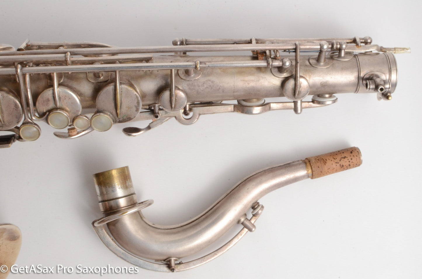 Buescher True Tone Tenor Saxophone Original Silver Old Pads Great Deal! 126098