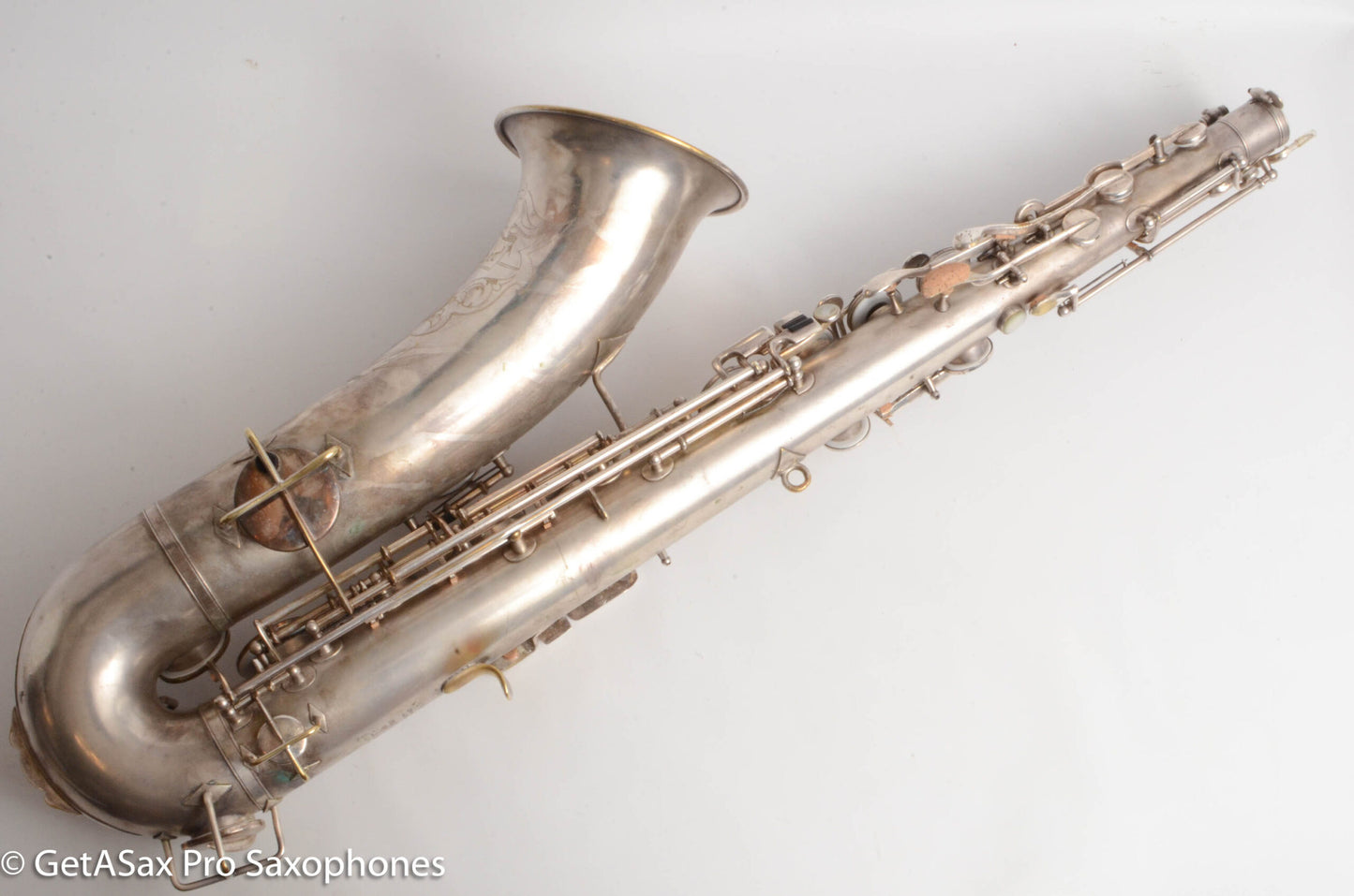 Buescher True Tone Tenor Saxophone Original Silver Old Pads Great Deal! 126098