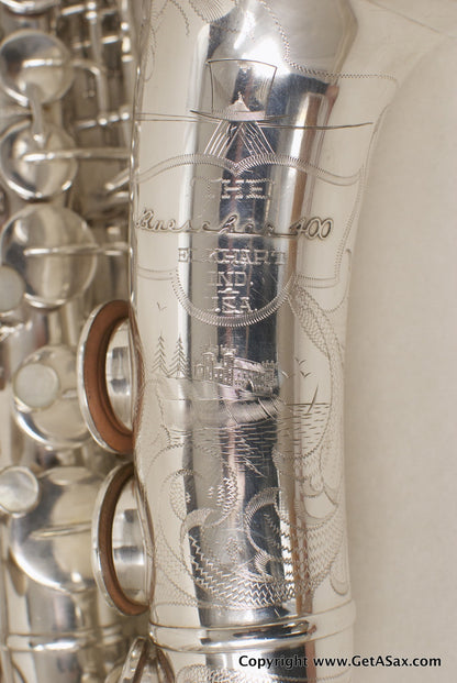 Buescher Silver Top Hat and Cane Alto Saxophone
