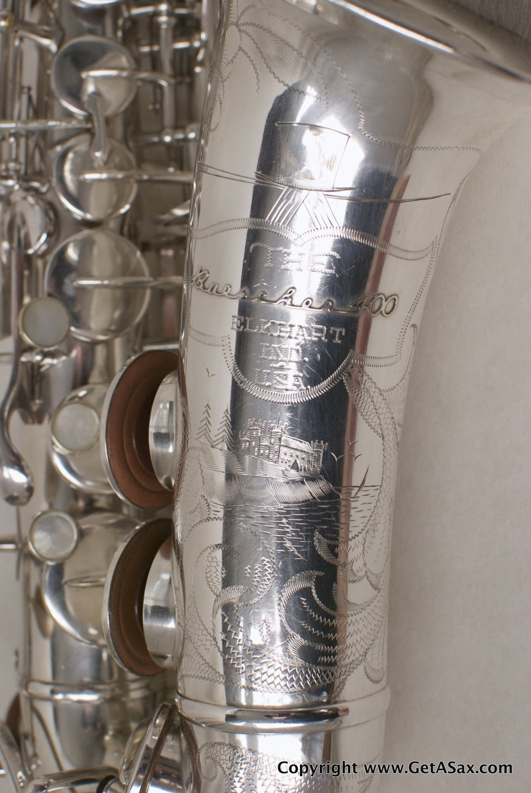 Buescher Silver Top Hat and Cane Alto Saxophone