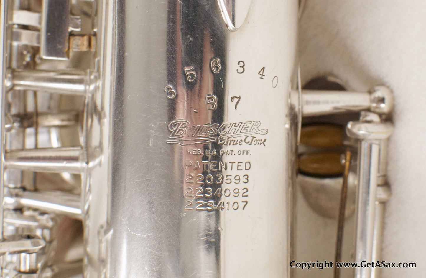 Buescher Silver Top Hat and Cane Alto Saxophone