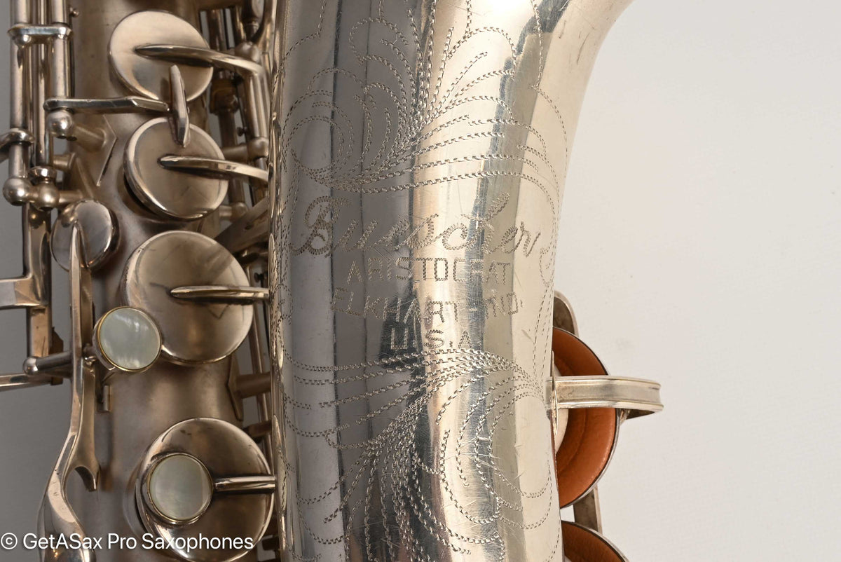 Buescher Aristocrat 140 Alto Excellent Condition Original Silver 336336