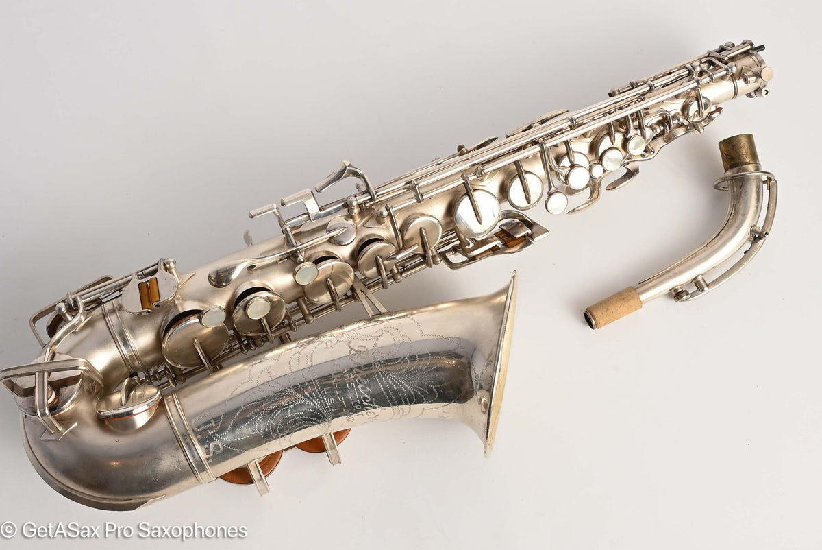 Buescher Aristocrat 140 Alto Excellent Condition Original Silver 336336