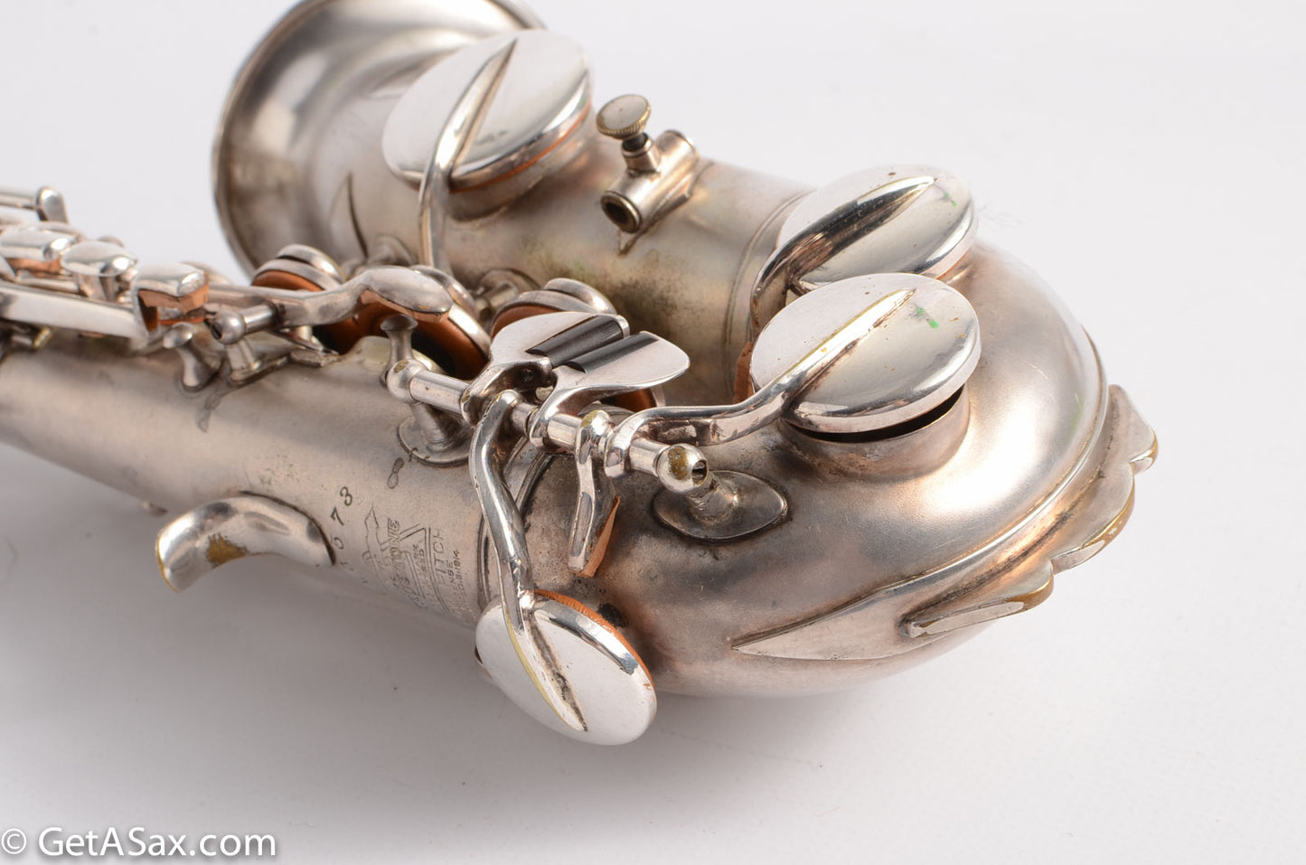 Buescher True Tone Curved Soprano to High F Silver Plate!
