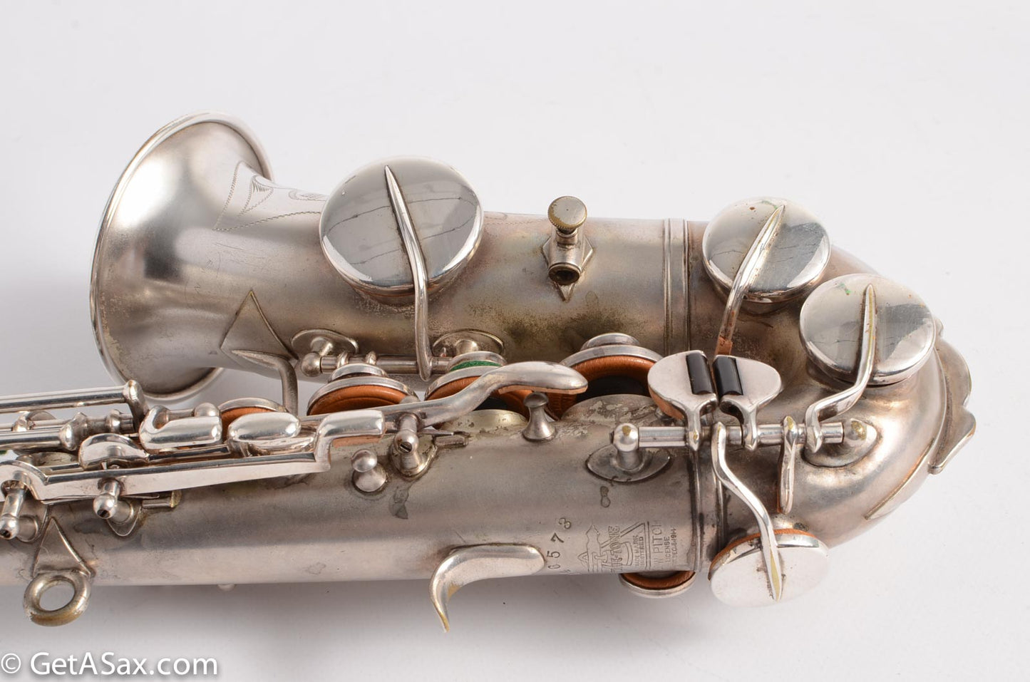 Buescher True Tone Curved Soprano to High F Silver Plate!