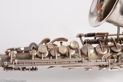 Buescher True Tone Curved Soprano to High F Silver Plate!