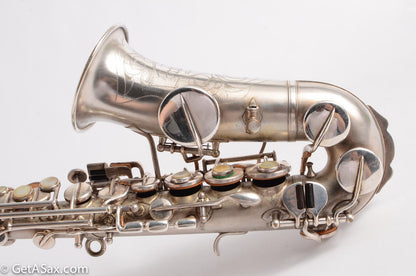 Buescher True Tone Curved Soprano to High F Silver Plate!