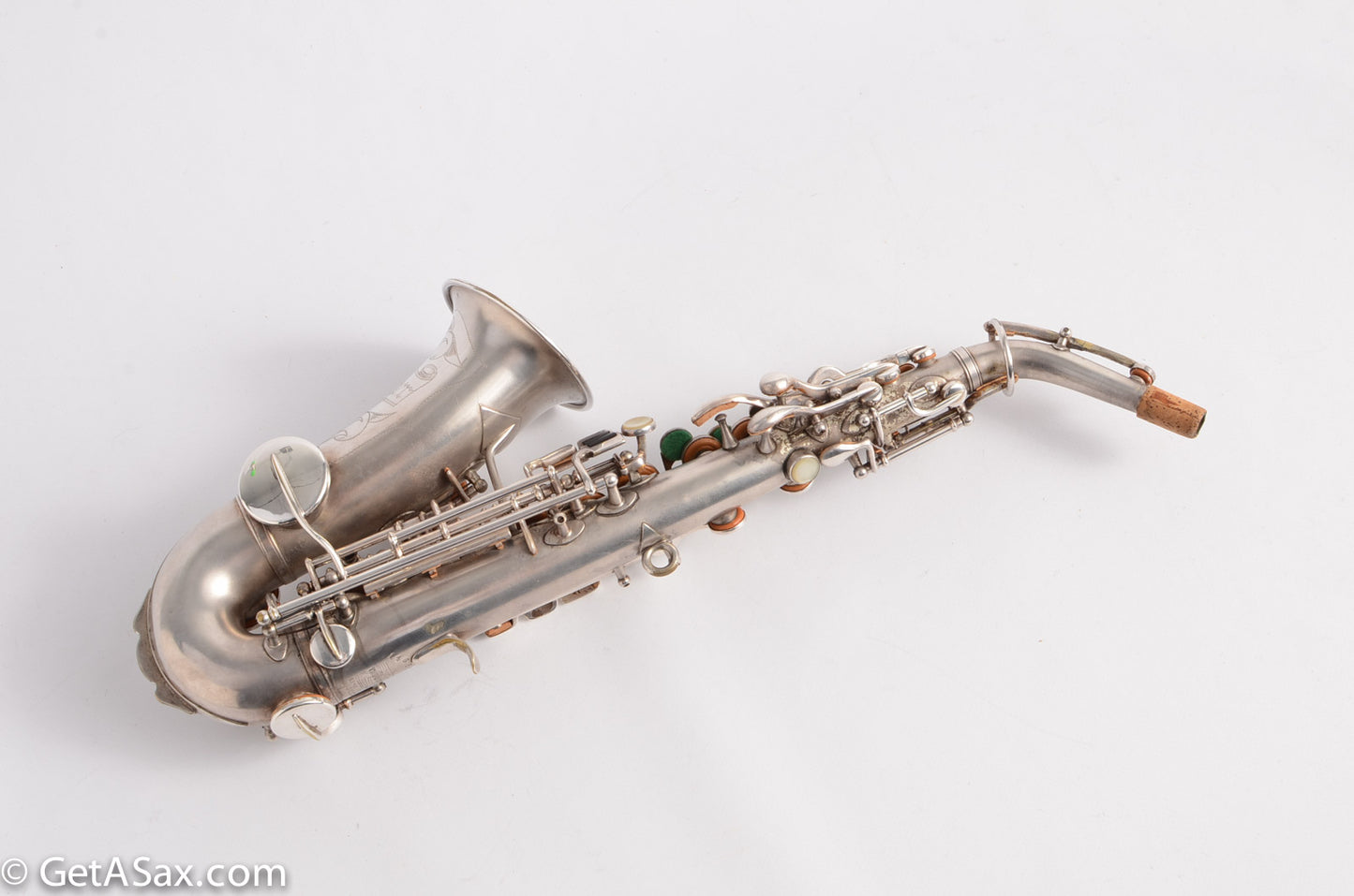 Buescher True Tone Curved Soprano to High F Silver Plate!
