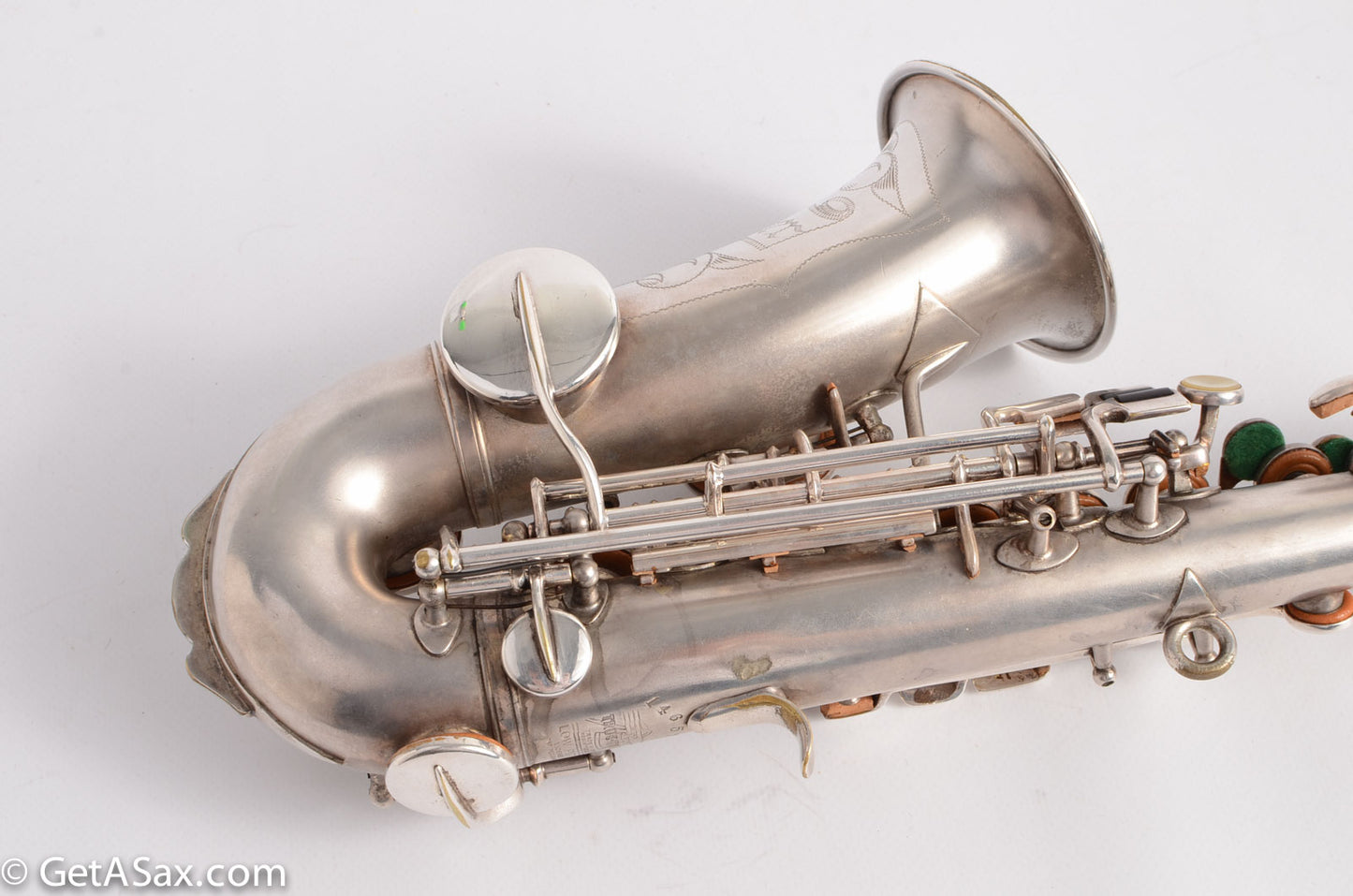 Buescher True Tone Curved Soprano to High F Silver Plate!
