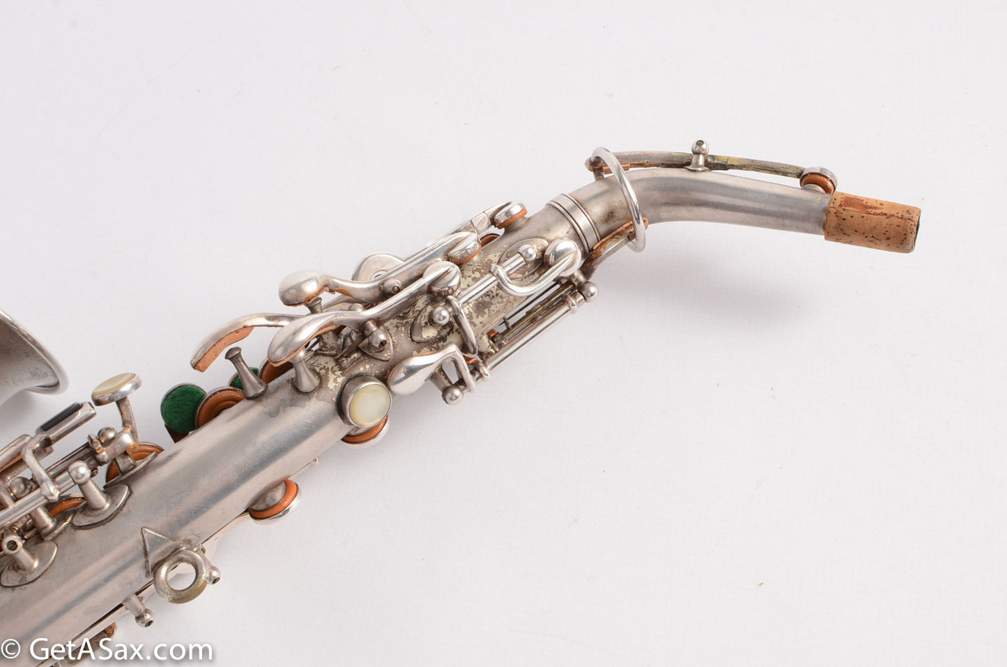 Buescher True Tone Curved Soprano to High F Silver Plate!