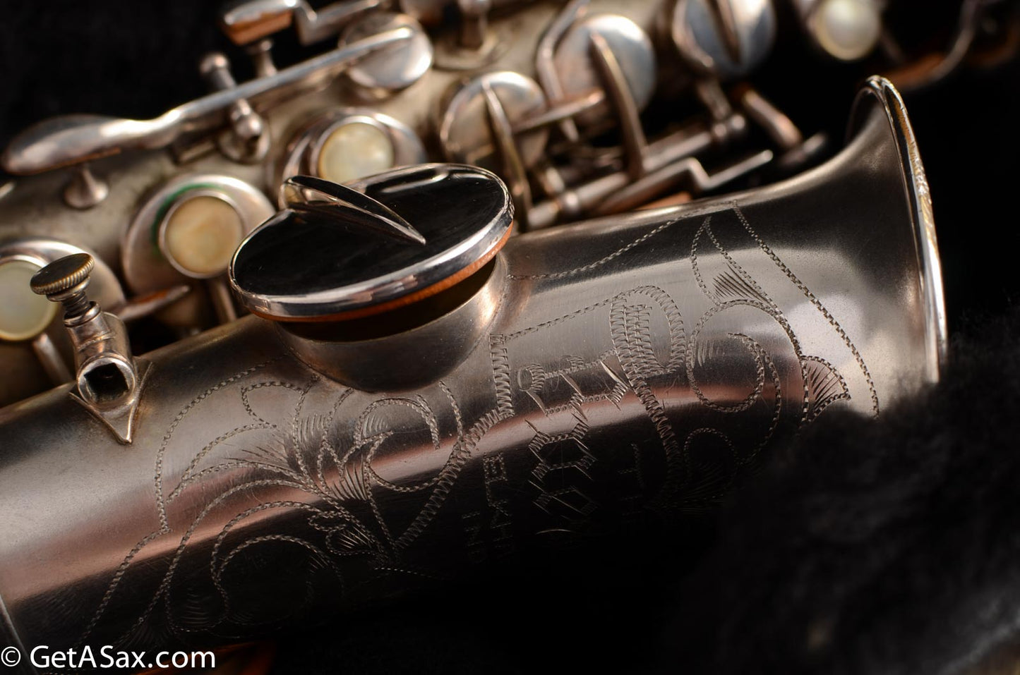 Buescher True Tone Curved Soprano to High F Silver Plate!