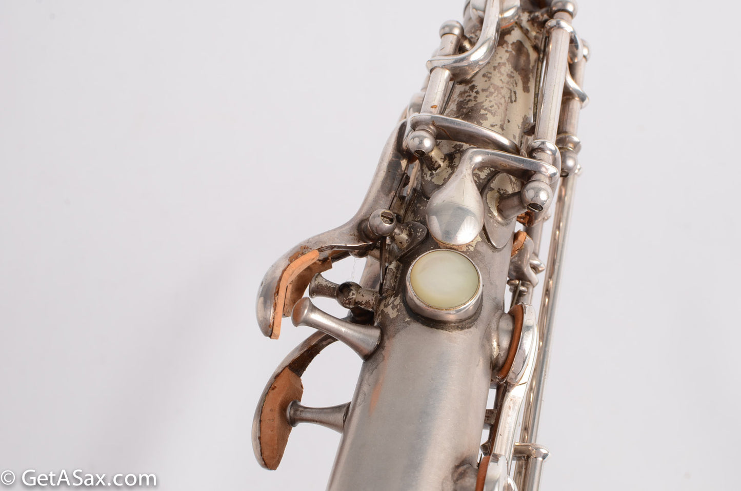 Buescher True Tone Curved Soprano to High F Silver Plate!