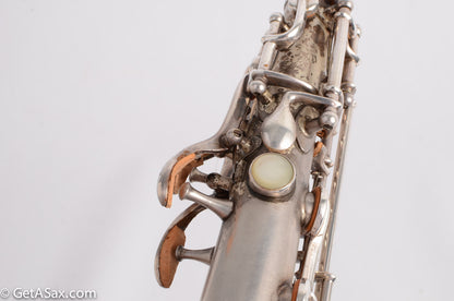 Buescher True Tone Curved Soprano to High F Silver Plate!