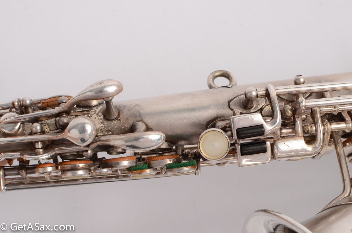 Buescher True Tone Curved Soprano to High F Silver Plate!