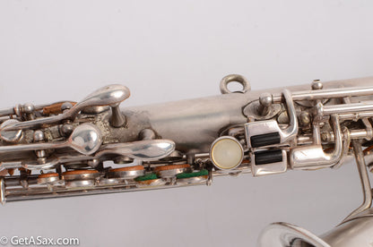 Buescher True Tone Curved Soprano to High F Silver Plate!