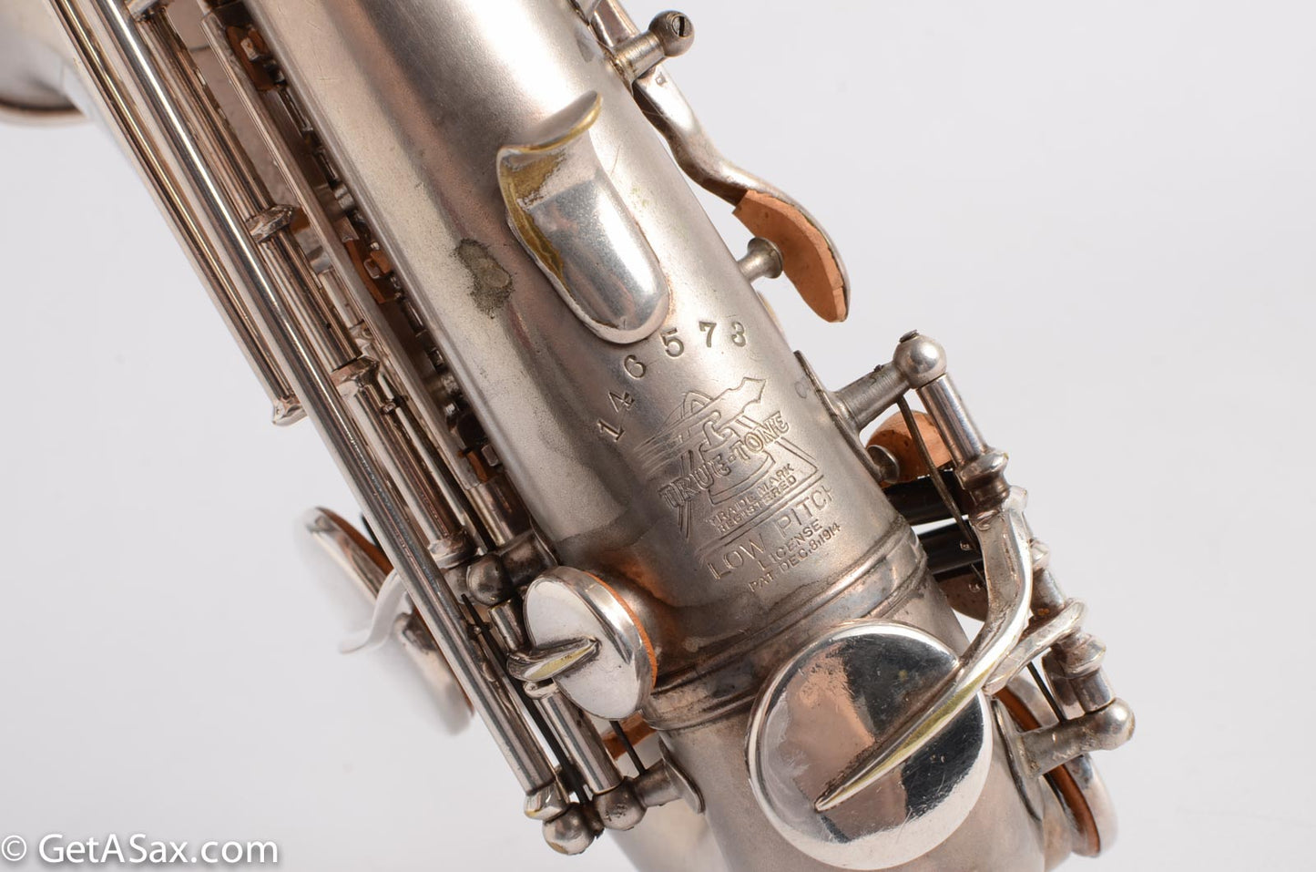 Buescher True Tone Curved Soprano to High F Silver Plate!