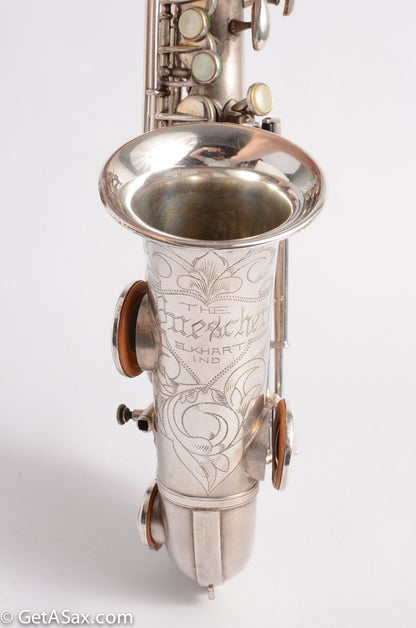 Buescher True Tone Curved Soprano to High F Silver Plate!