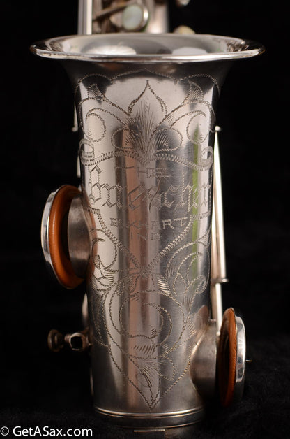 Buescher True Tone Curved Soprano to High F Silver Plate!
