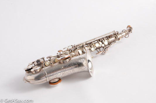 Buescher True Tone Curved Soprano to High F Silver Plate!