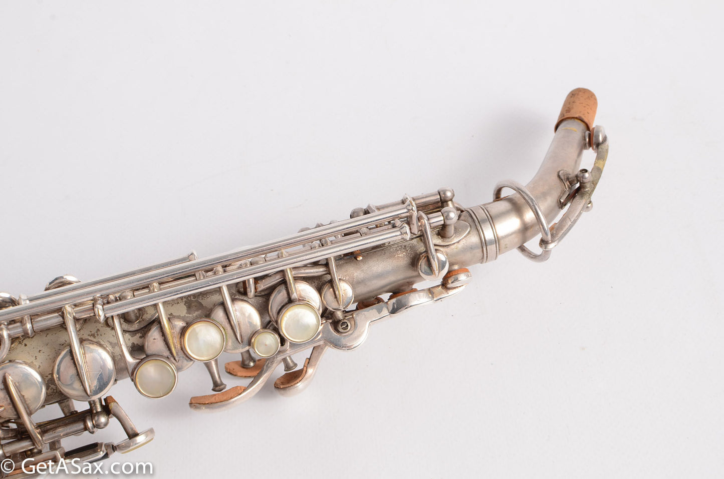 Buescher True Tone Curved Soprano to High F Silver Plate!