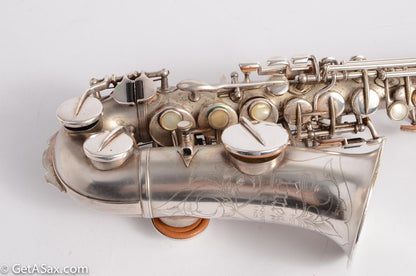 Buescher True Tone Curved Soprano to High F Silver Plate!