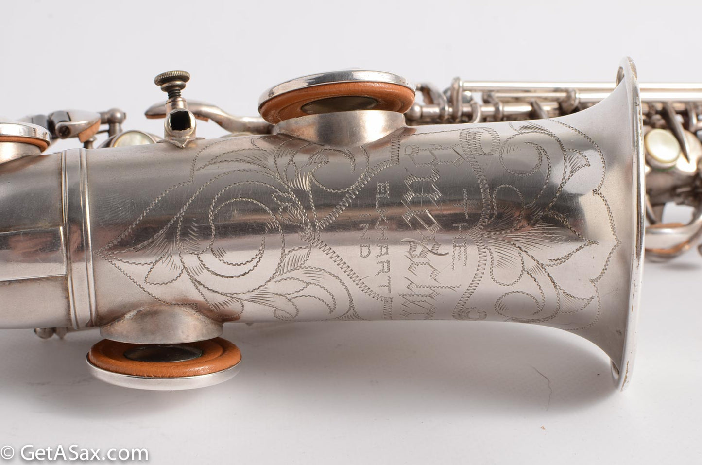 Buescher True Tone Curved Soprano to High F Silver Plate!