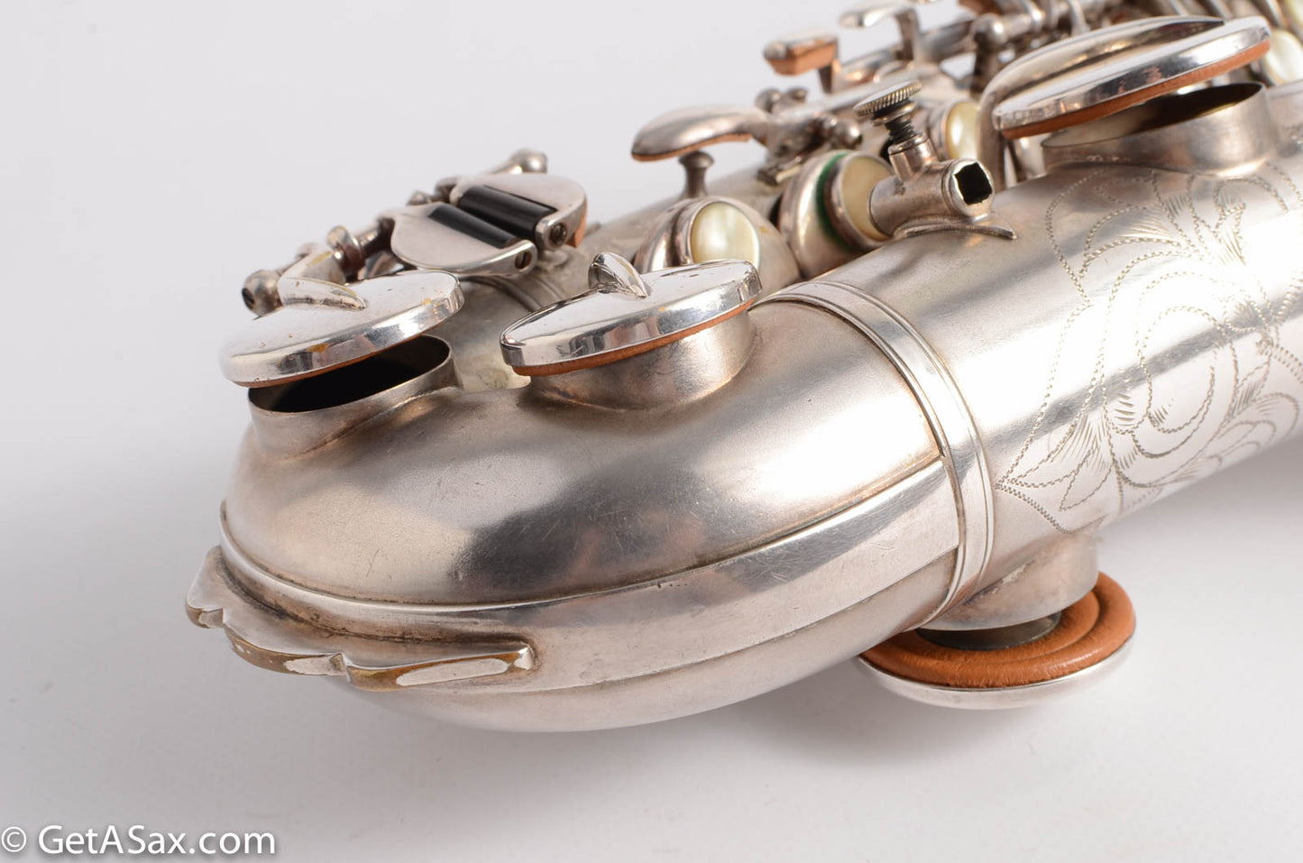 Buescher True Tone Curved Soprano to High F Silver Plate!
