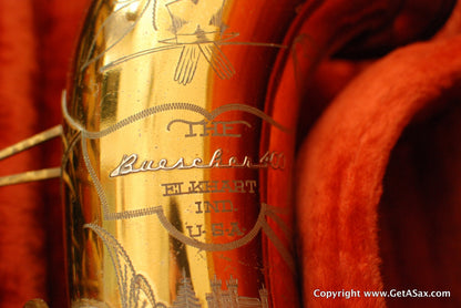 Buescher Tenor Saxophone 304xxx Top Hat and Cane