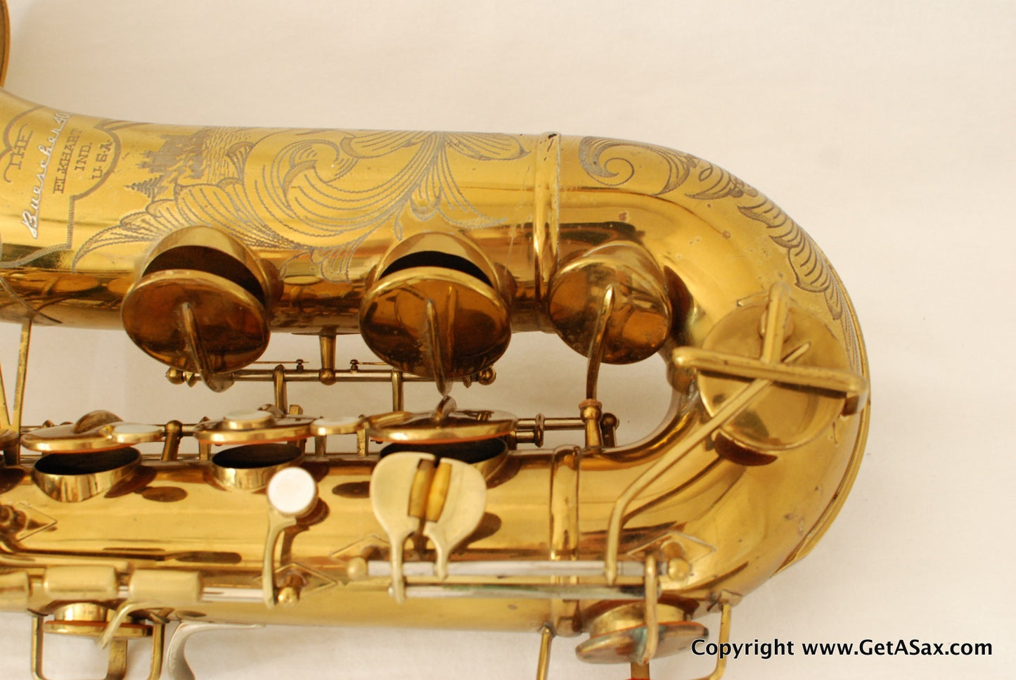 Buescher Tenor Saxophone 304xxx Top Hat and Cane