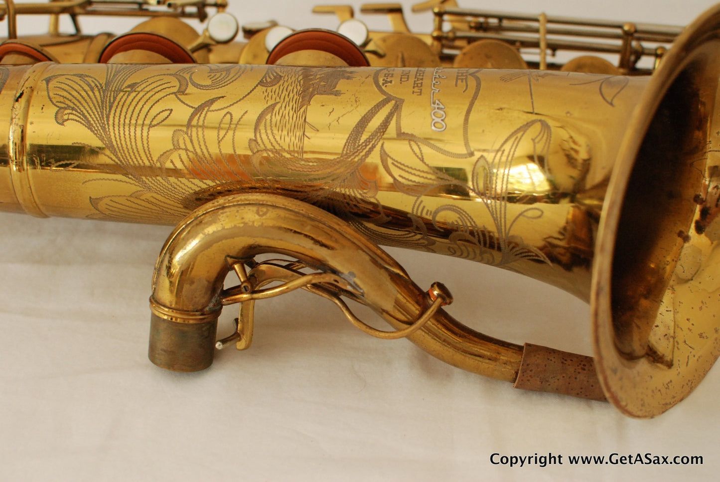 Buescher Tenor Saxophone 304xxx Top Hat and Cane