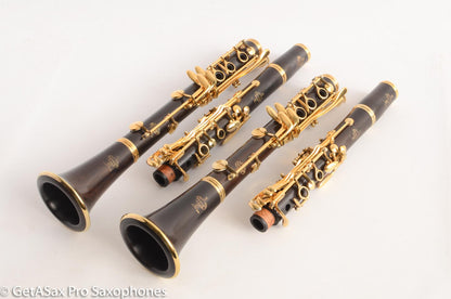 Buffet R13 Golden Age Clarinets Amazing Factory Gold Plated Silver Keys Fresh Repads 1967-68