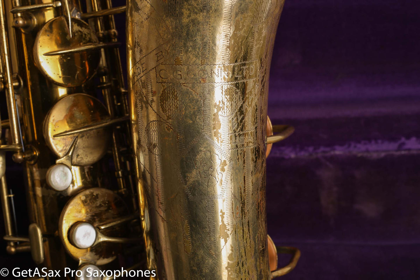 Conn 10M Tenor 298497 Completely Overhauled! Worn Original Lacquer – Aubra Graves’ Tenor w/mpc