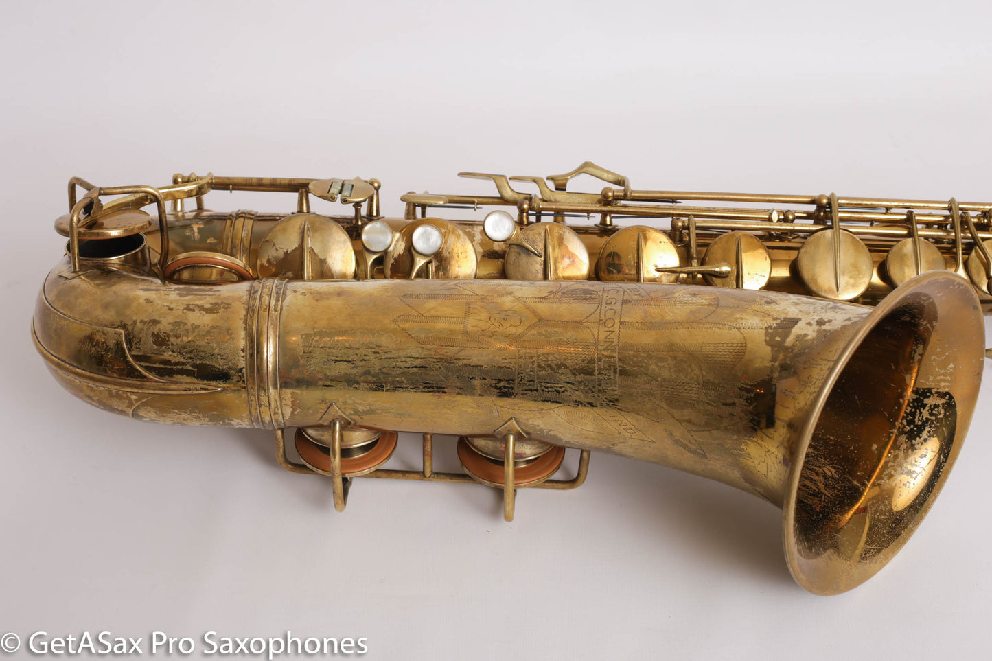 Conn 10M Tenor 298497 Completely Overhauled! Worn Original Lacquer – Aubra Graves’ Tenor w/mpc