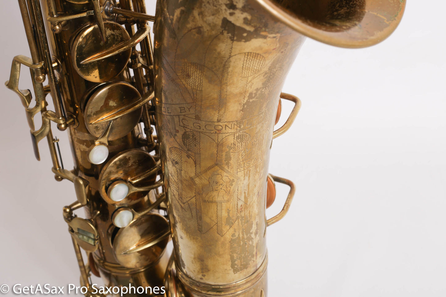 Conn 10M Tenor 298497 Completely Overhauled! Worn Original Lacquer – Aubra Graves’ Tenor w/mpc