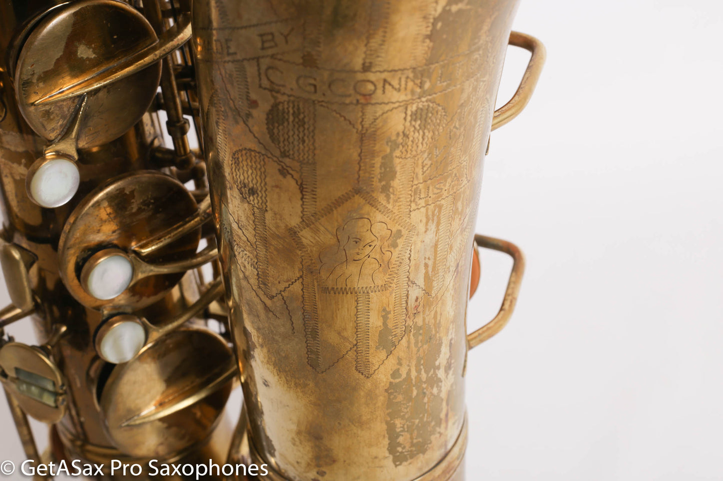 Conn 10M Tenor 298497 Completely Overhauled! Worn Original Lacquer – Aubra Graves’ Tenor w/mpc