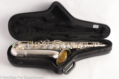 Conn 10M Tenor Saxophone Original Silver Plate Rolled Tone Holes Fresh Overhaul 311372