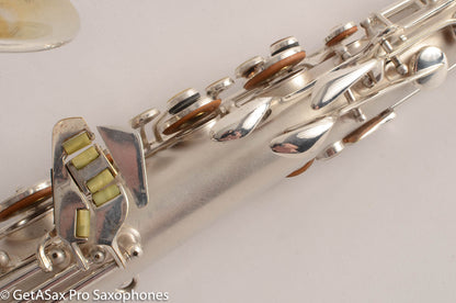 Conn 10M Tenor Saxophone Original Silver Plate Rolled Tone Holes Fresh Overhaul 311372