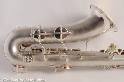 Conn 10M Tenor Saxophone Original Silver Plate Rolled Tone Holes Fresh Overhaul 311372