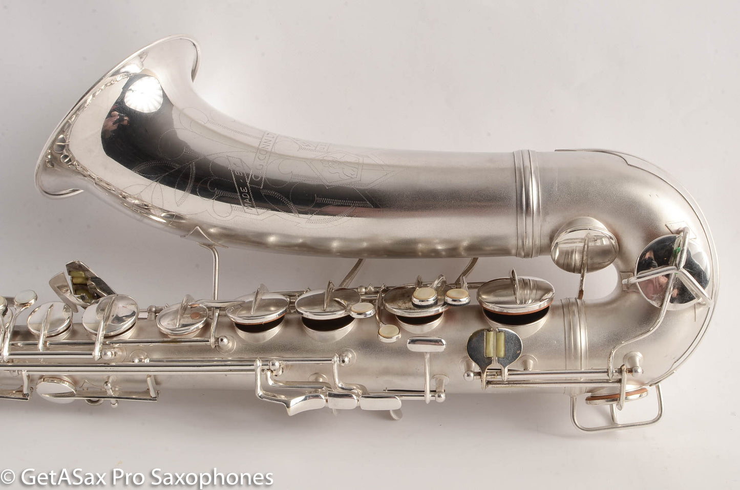 Conn 10M Tenor Saxophone Original Silver Plate Rolled Tone Holes Fresh Overhaul 311372