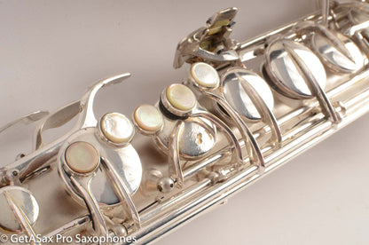 Conn 10M Tenor Saxophone Original Silver Plate Rolled Tone Holes Fresh Overhaul 311372