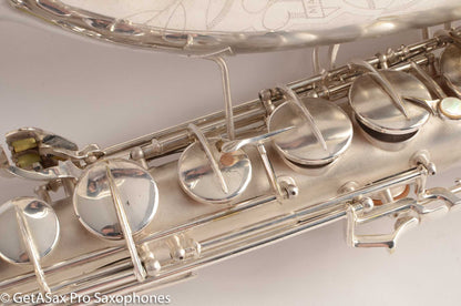 Conn 10M Tenor Saxophone Original Silver Plate Rolled Tone Holes Fresh Overhaul 311372