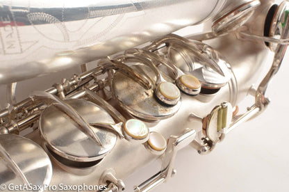 Conn 10M Tenor Saxophone Original Silver Plate Rolled Tone Holes Fresh Overhaul 311372