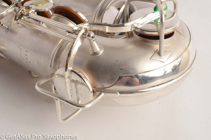 Conn 10M Tenor Saxophone Original Silver Plate Rolled Tone Holes Fresh Overhaul 311372